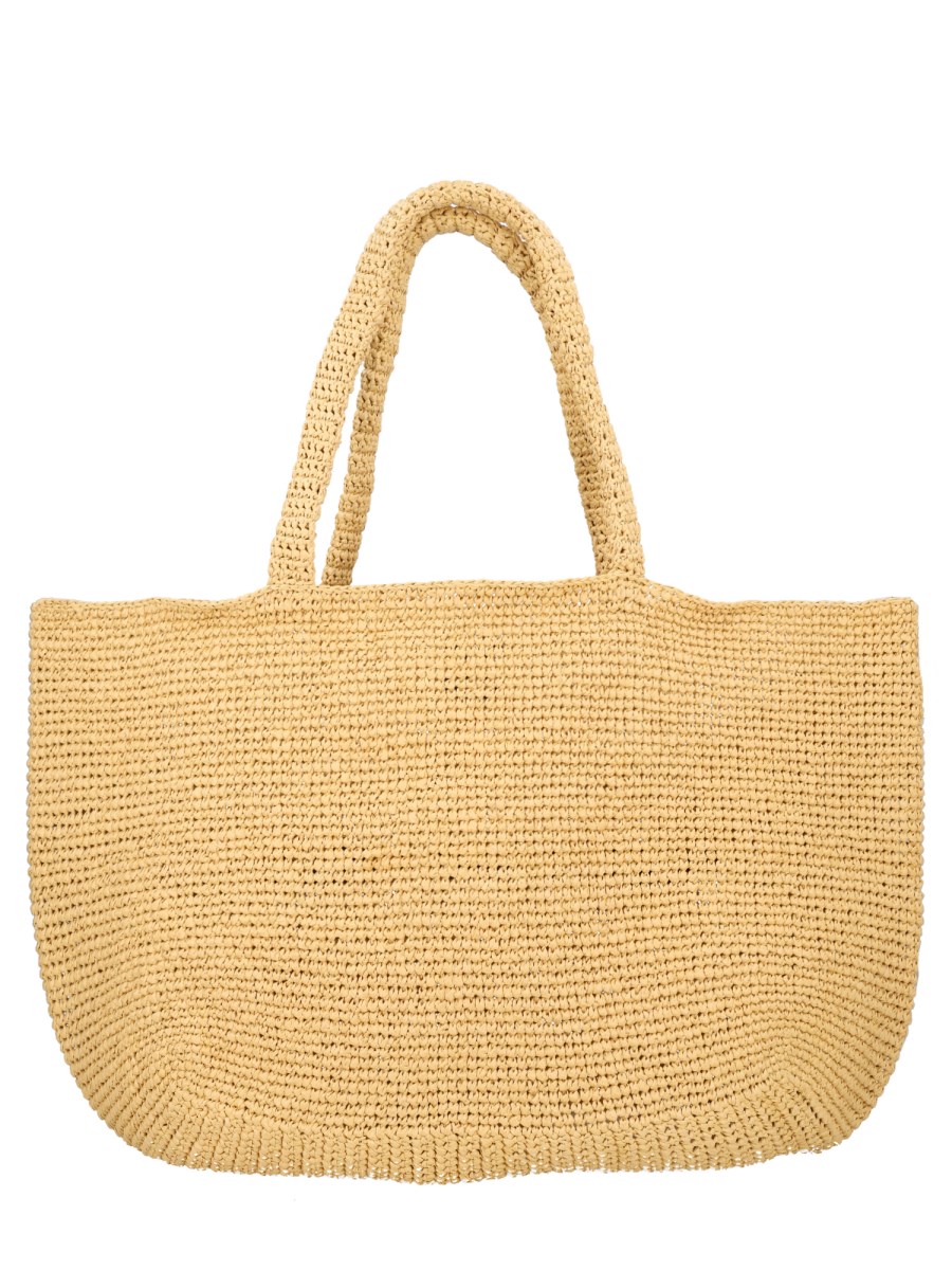 BORSA TOTE IN RAFIA CON RICAMO