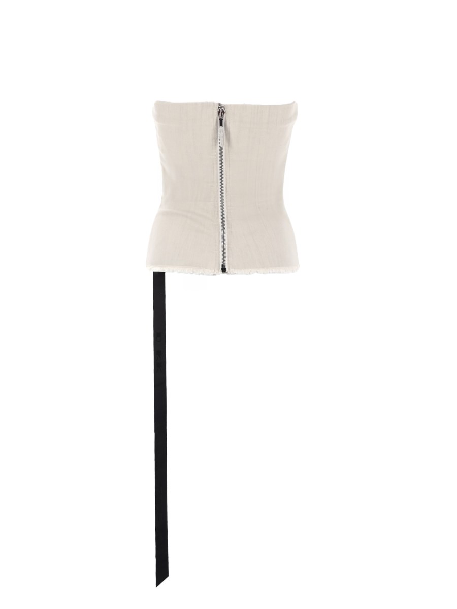 TOP BUSTIER IN DENIM