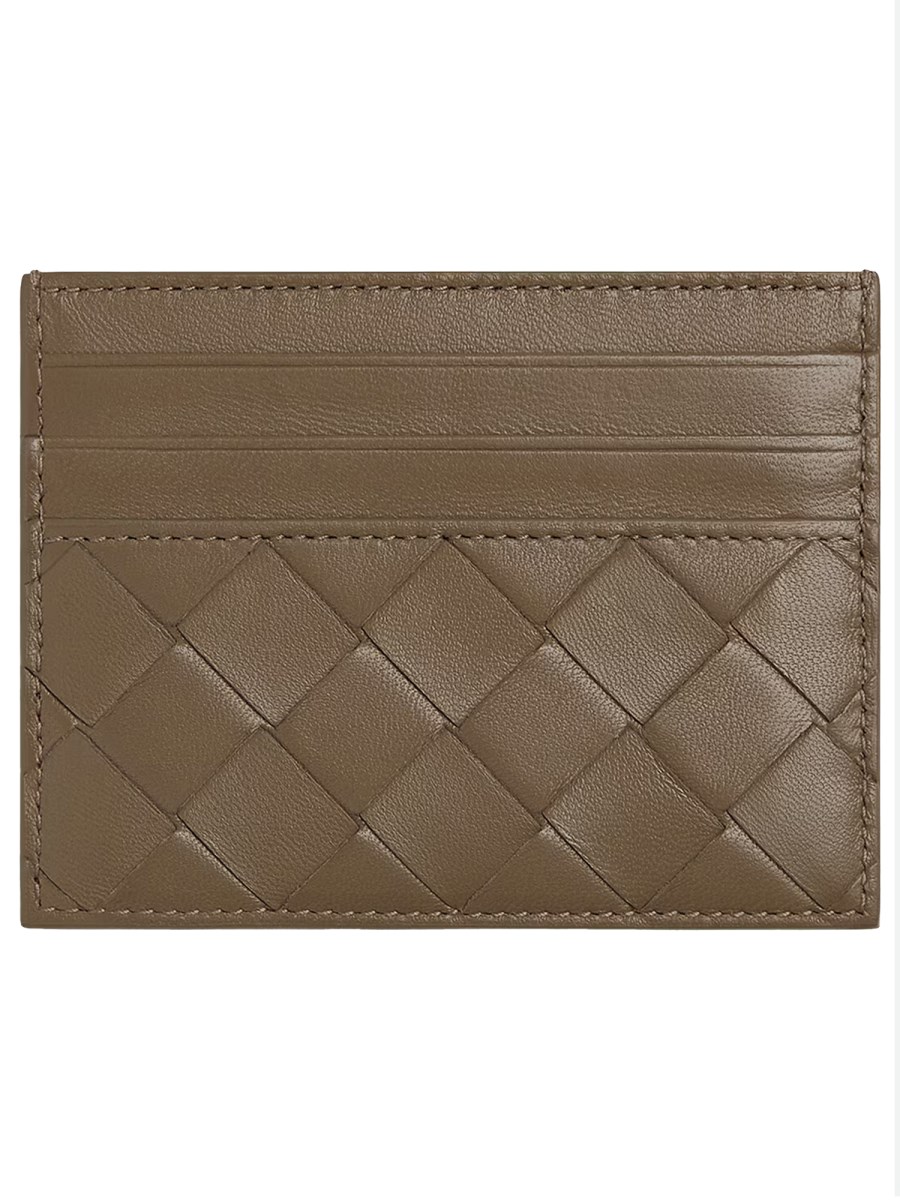 PORTACARTE IN PELLE INTRECCIATA