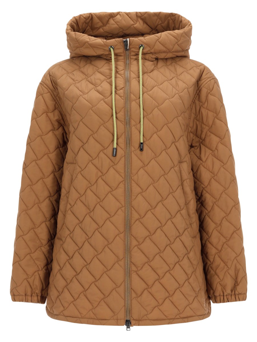 GIACCA TRAPUNTATA CON CAPPUCCIO