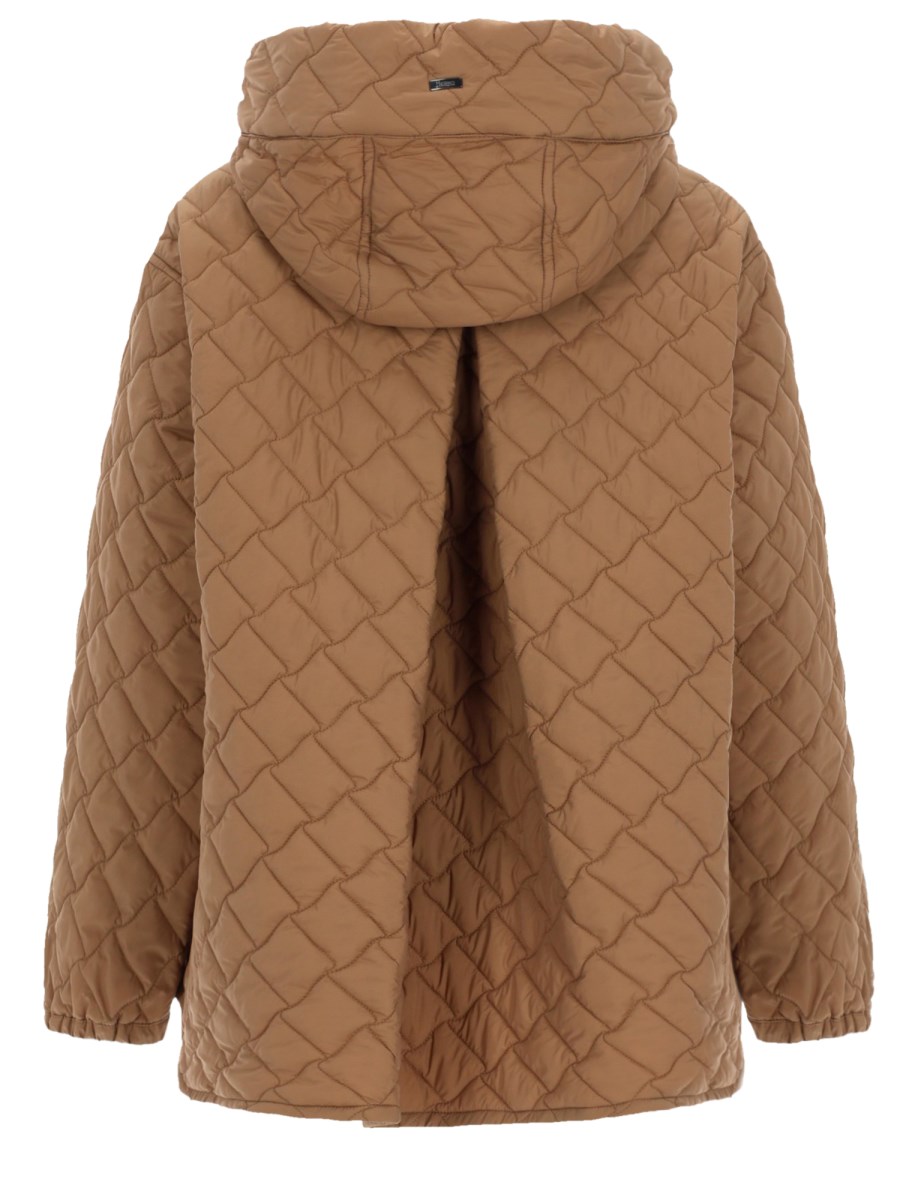 GIACCA TRAPUNTATA CON CAPPUCCIO