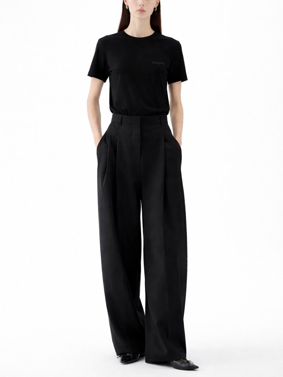 T-SHIRT A MANICHE CORTE GROS GRAIN