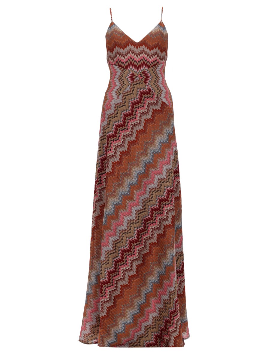 ABITO LUNGO CON SCOLLO A V