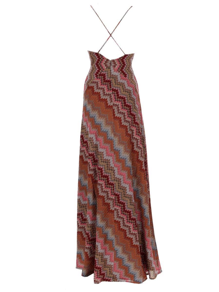 ABITO LUNGO CON SCOLLO A V