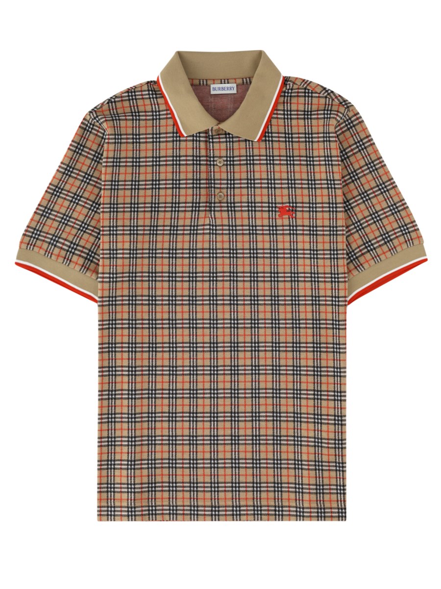 Polo in misto cotone Check