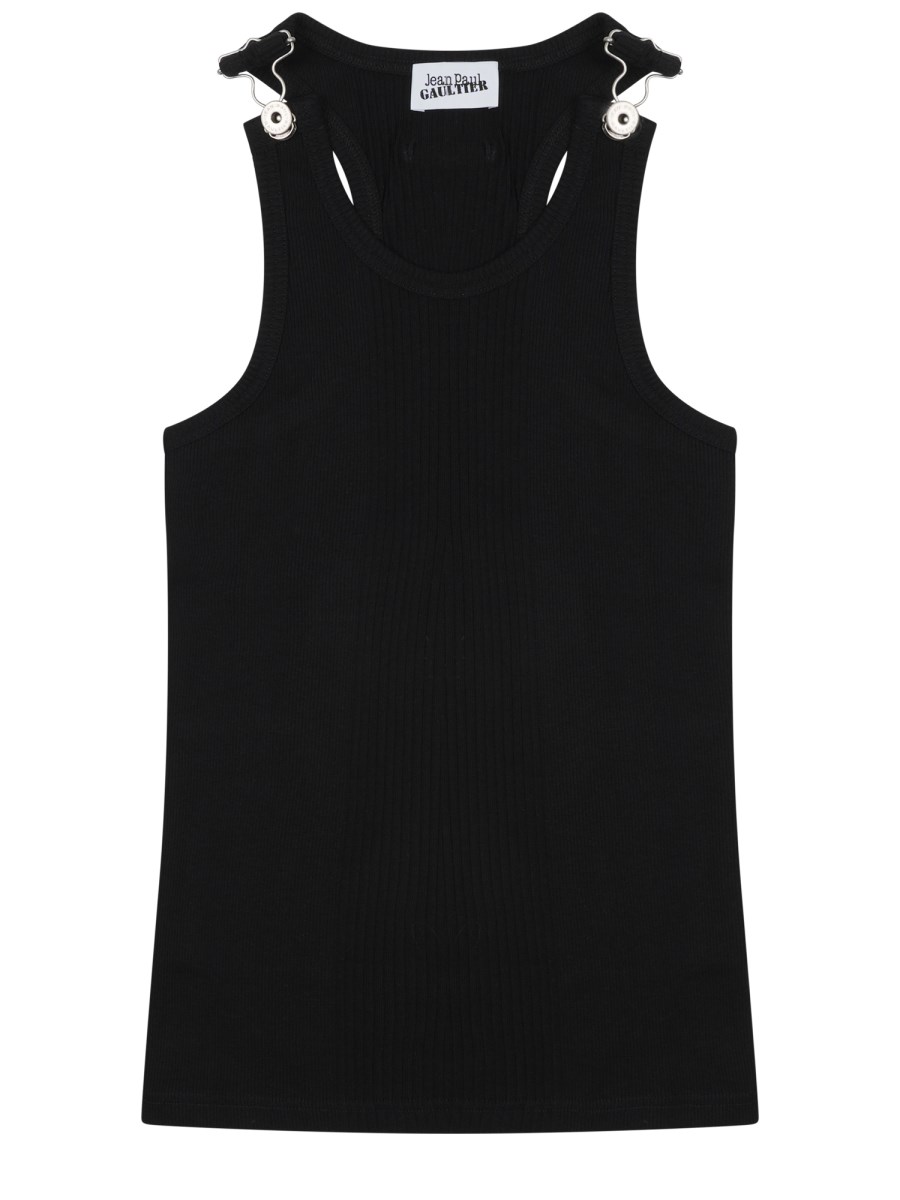 TOP SMANICATO CON GANCI