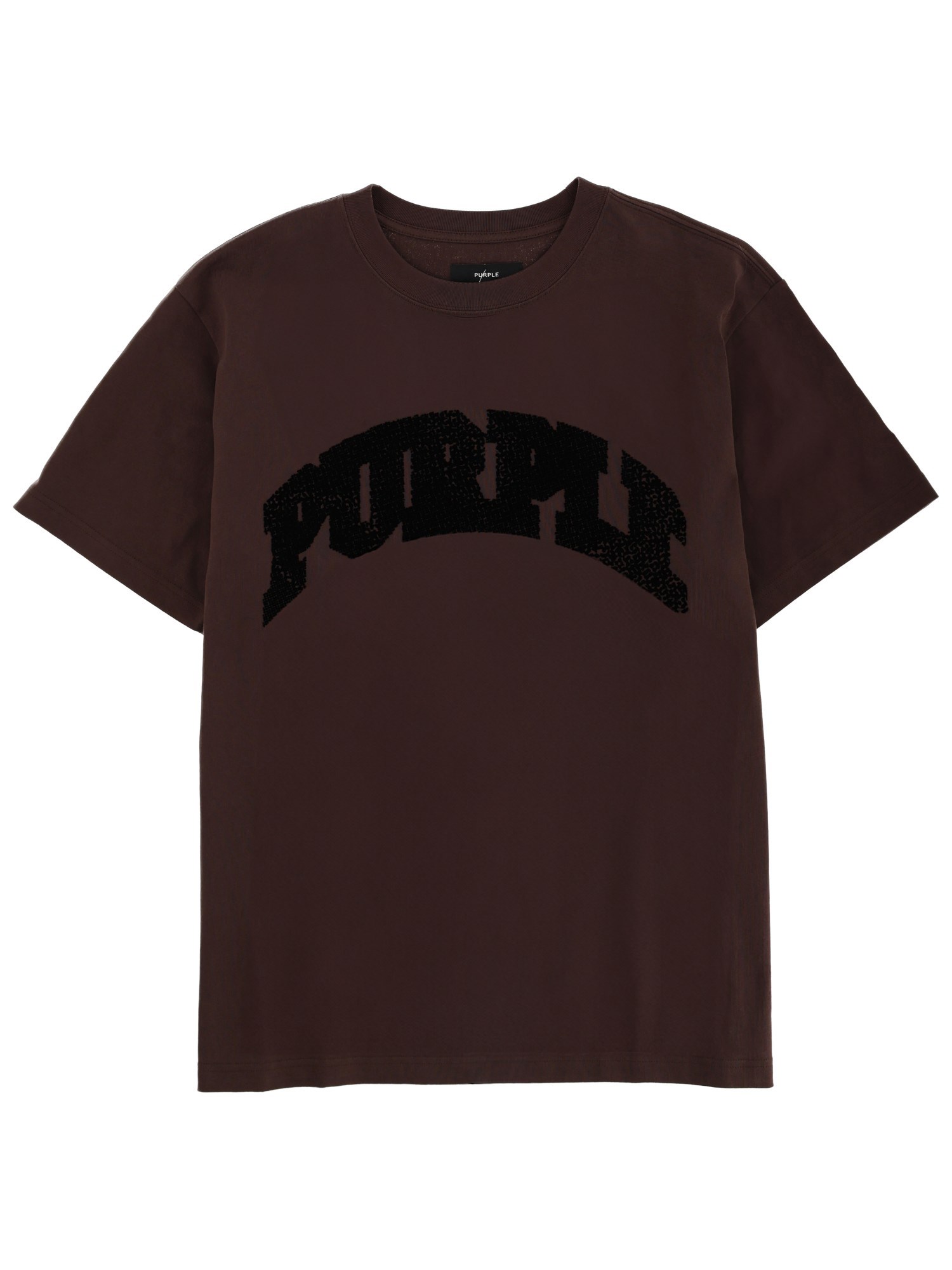 Purple Brand Flocked Logo Heavyweight Cotton Graphic T-shirt In Multi