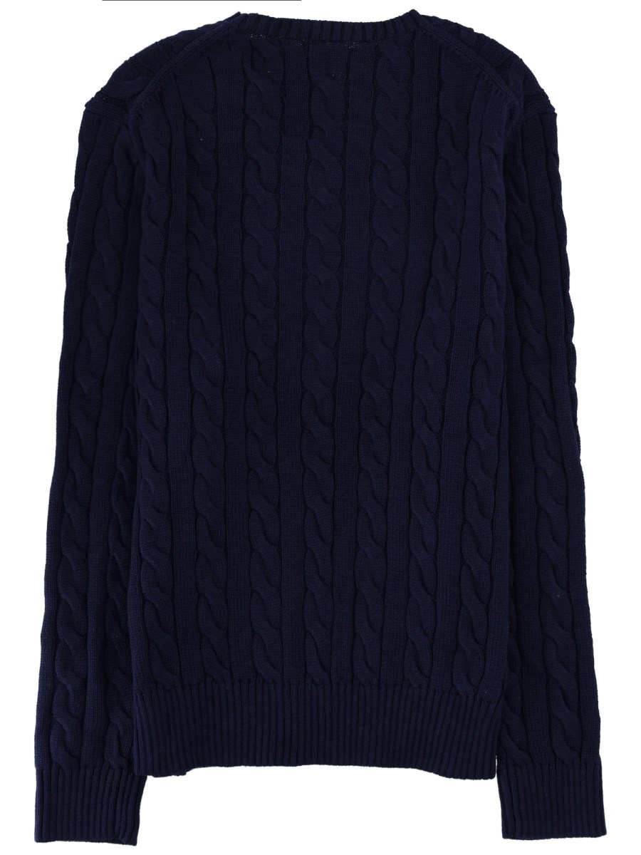 MAGLIA A TRECCE CON LOGO