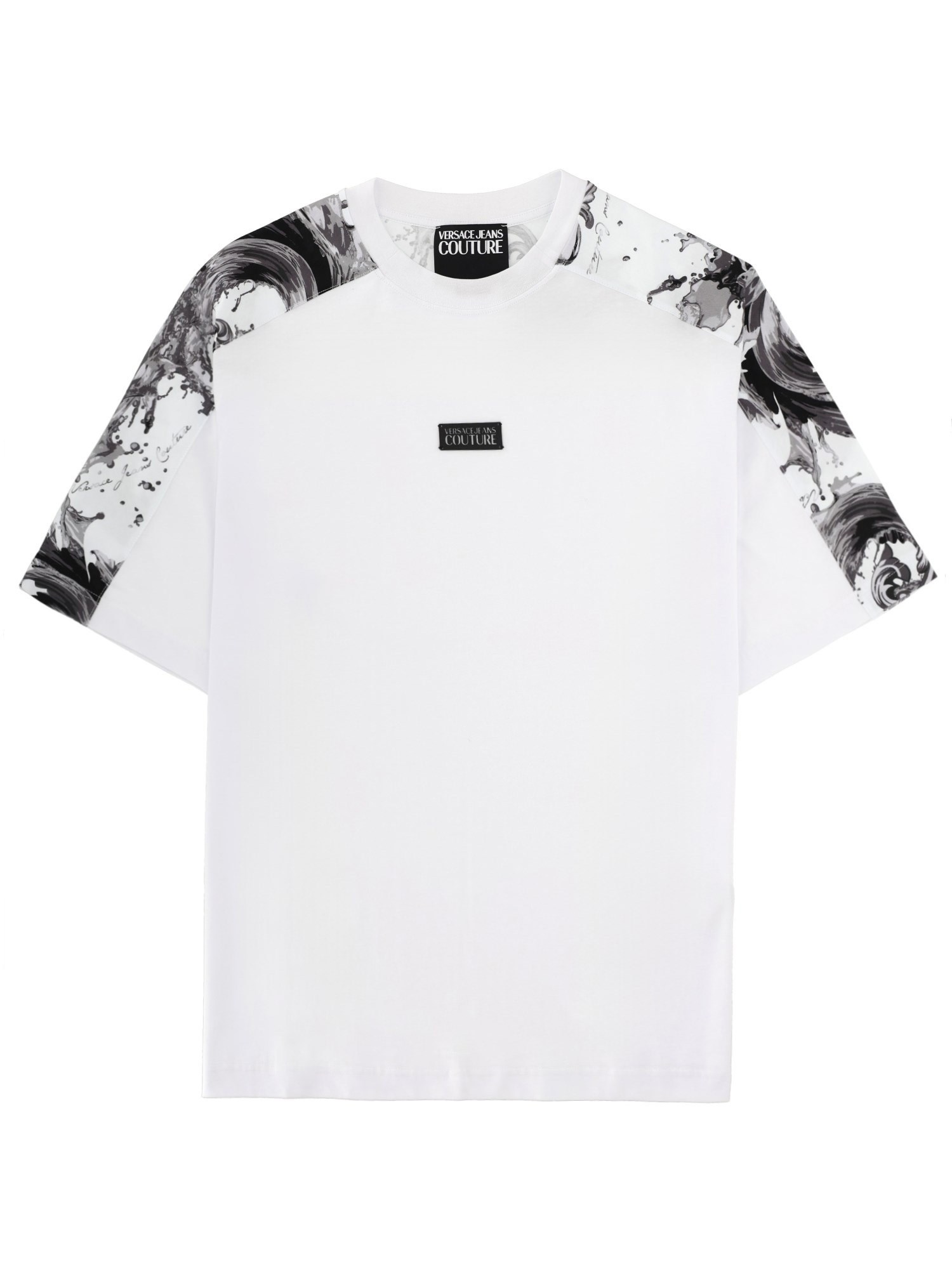 versace jeans couture t-shirt con placca logo