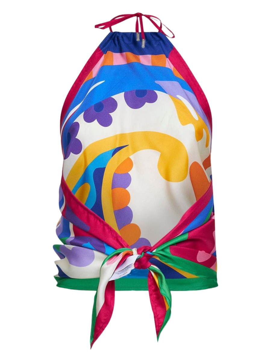 TOP IN SETA CON STAMPA PAISLEY