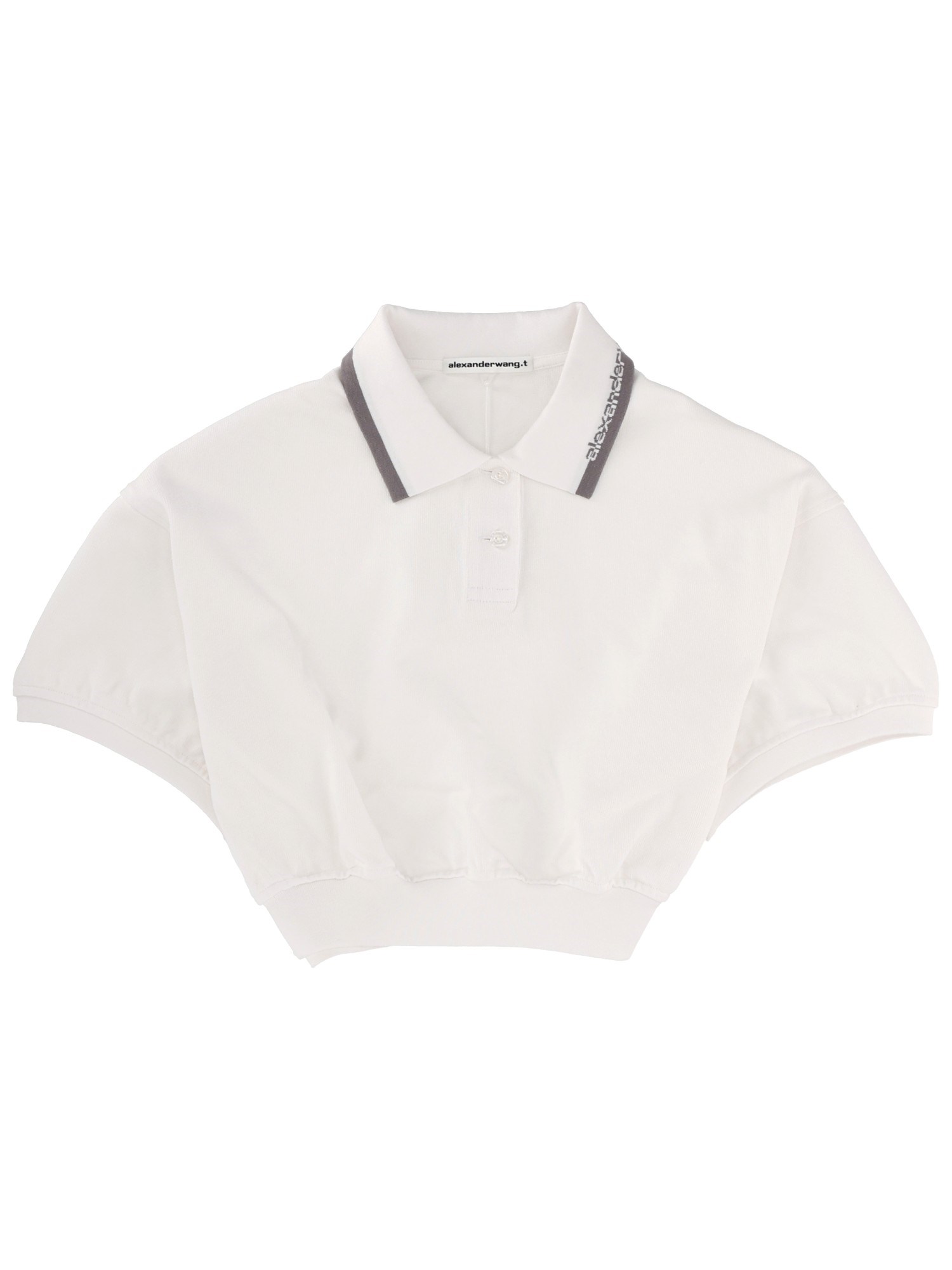 Alexander Wang T Alexanderwang. T Cotton Polo. In White