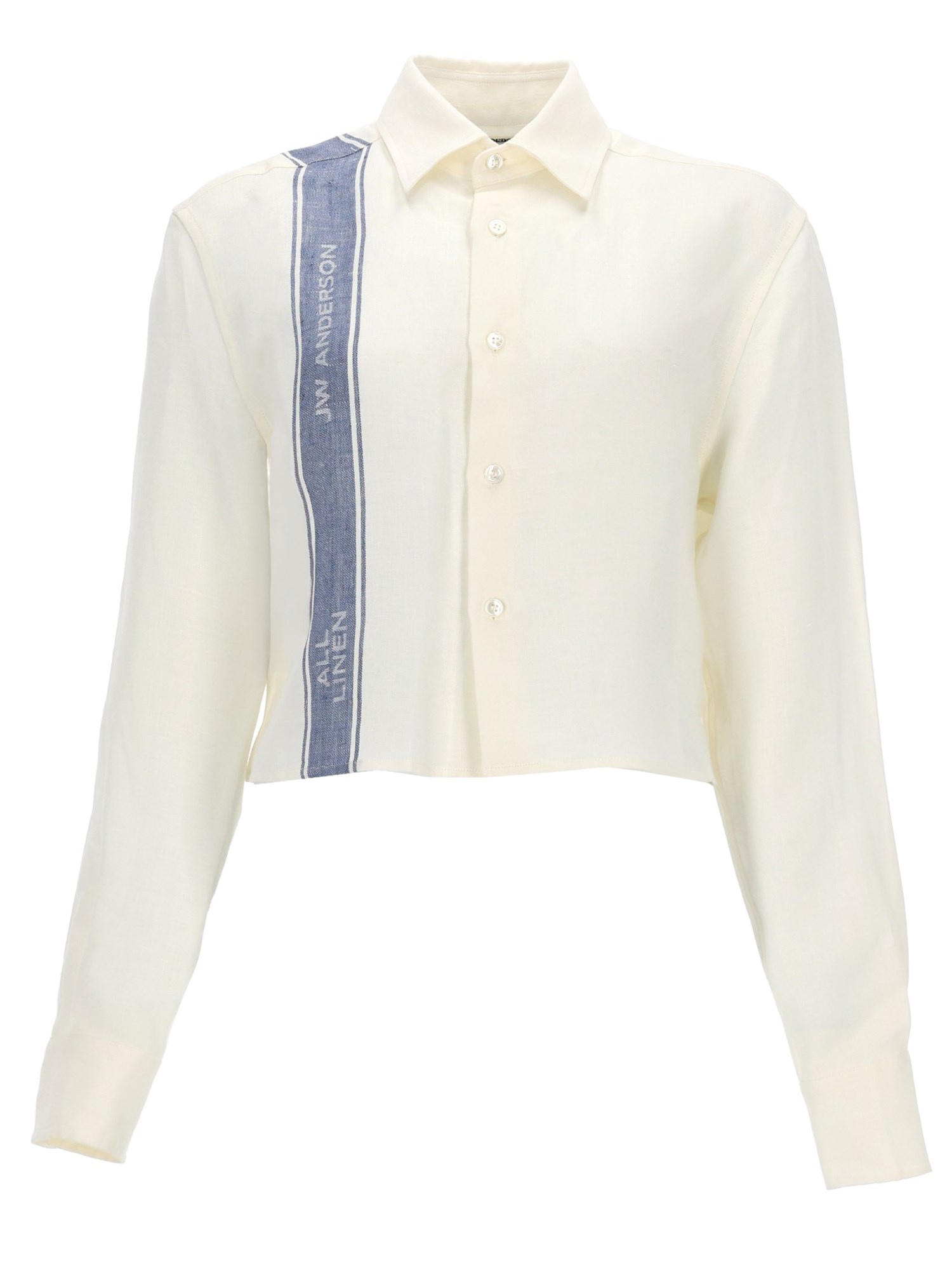 jw anderson linen shirt with logo