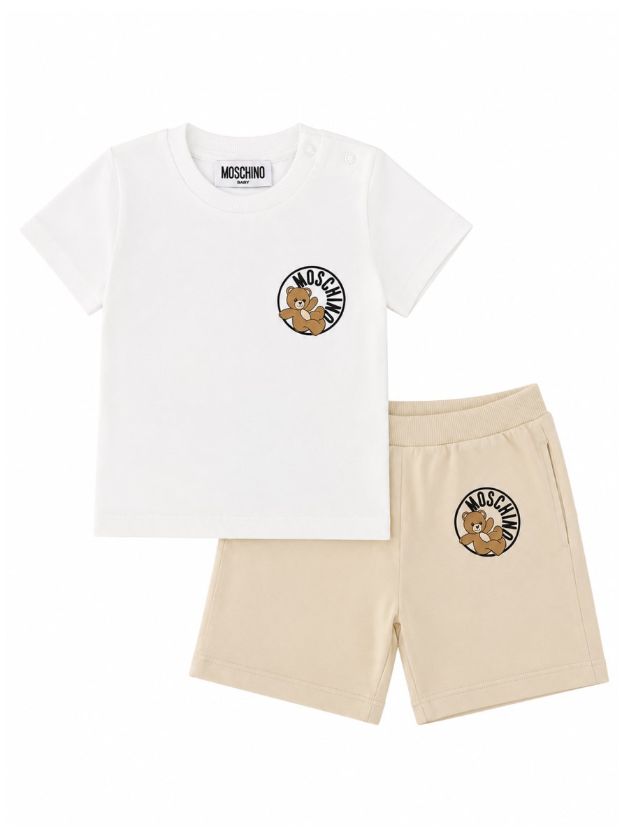 Set sportivo t-shirt e shorts elasticizzati 