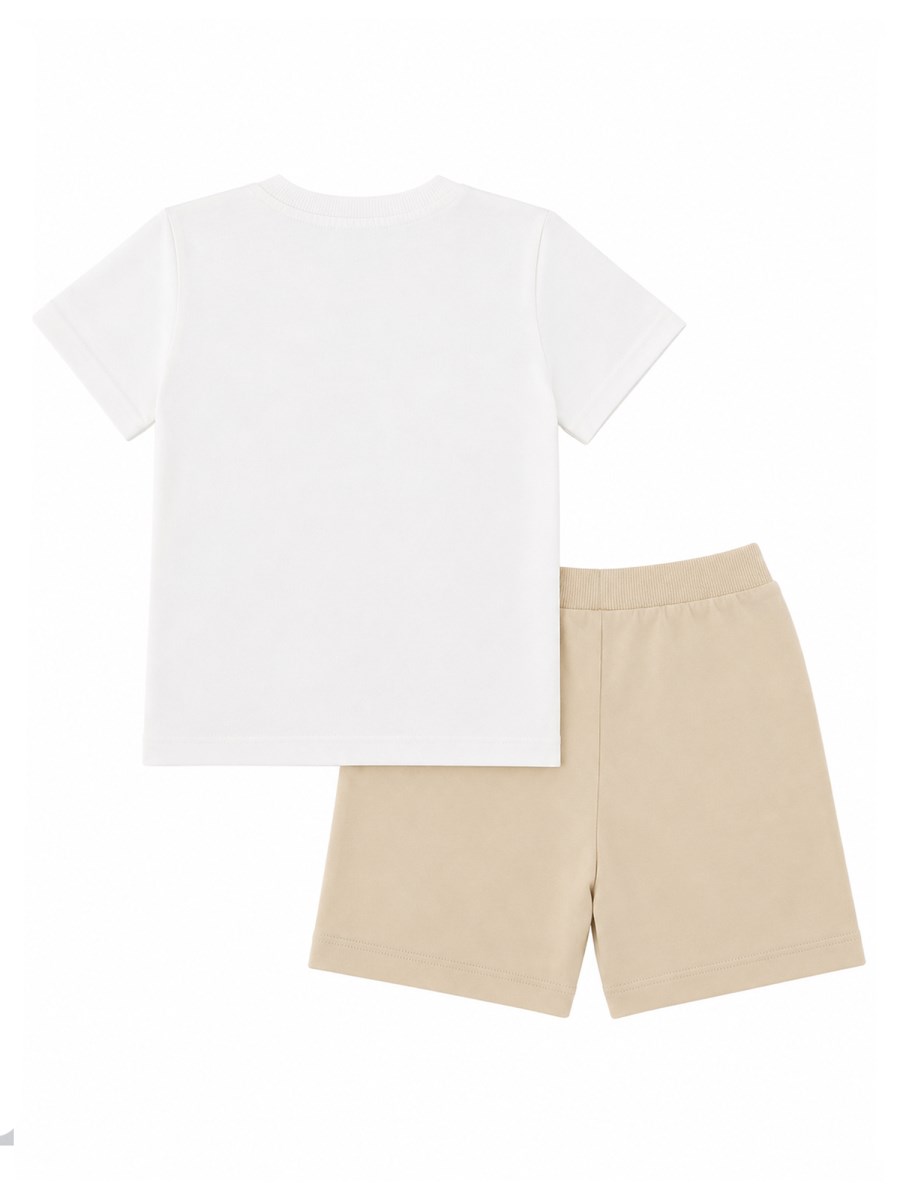 Set sportivo t-shirt e shorts elasticizzati 