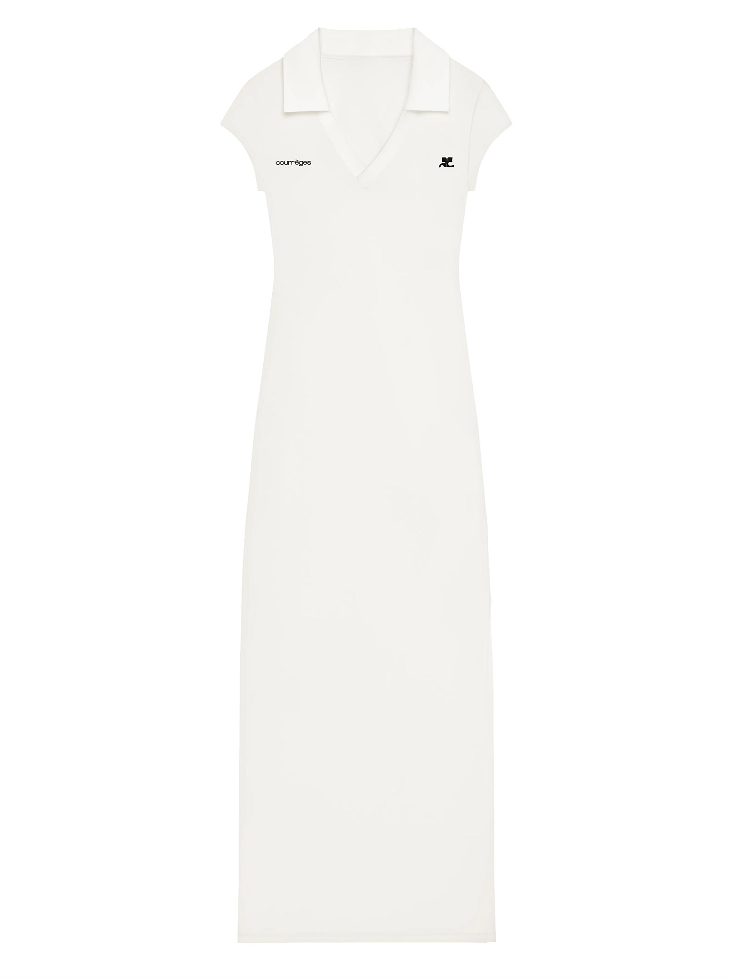 courreges long sports polo shirt dress