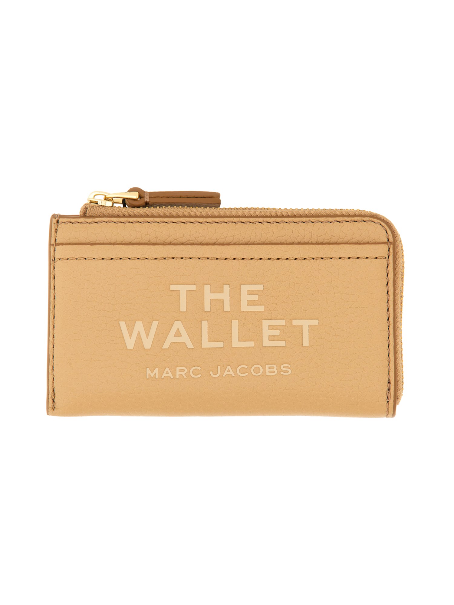 Marc Jacobs Leather Card Holder In Sand