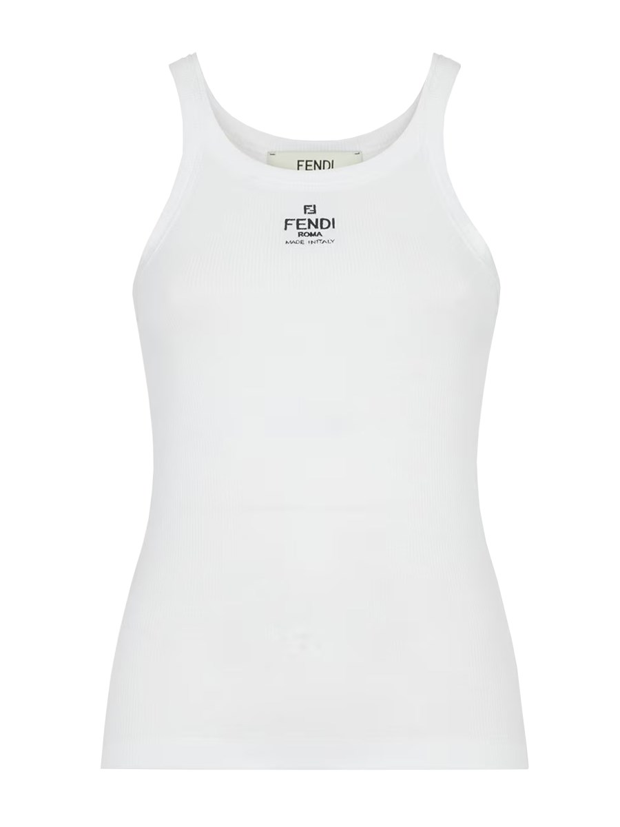 TOP CON LOGO RICAMATO