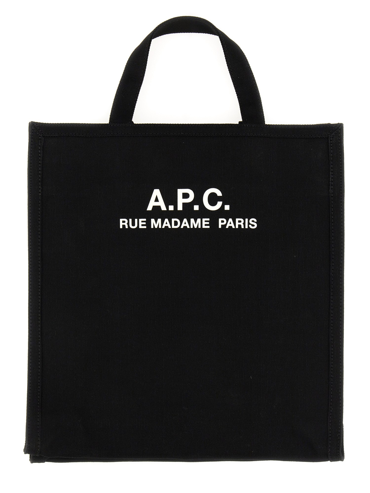 Apc Recovery Logo Printed Shopping Bag In Black