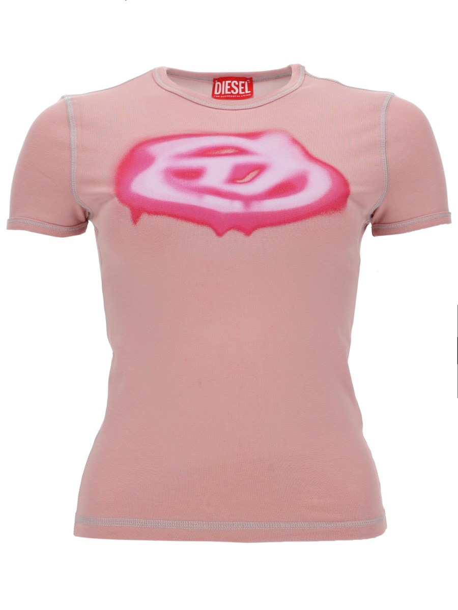 T-SHIRT CON LOGO EFFETTO GRAFFITI