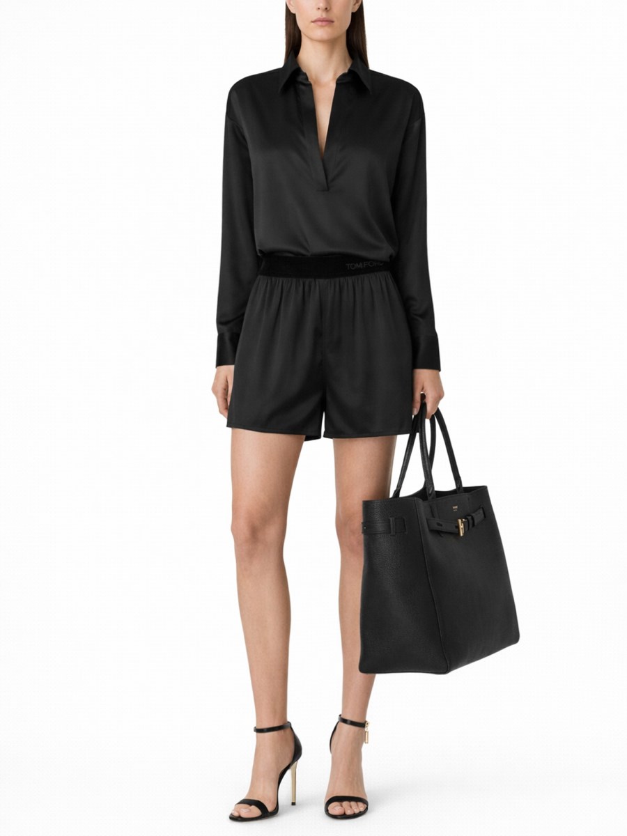 PIGIAMA SHORTS IN SETA