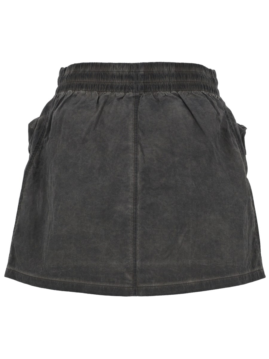 MINIGONNA IN NYLON CON MAXI TASCHE