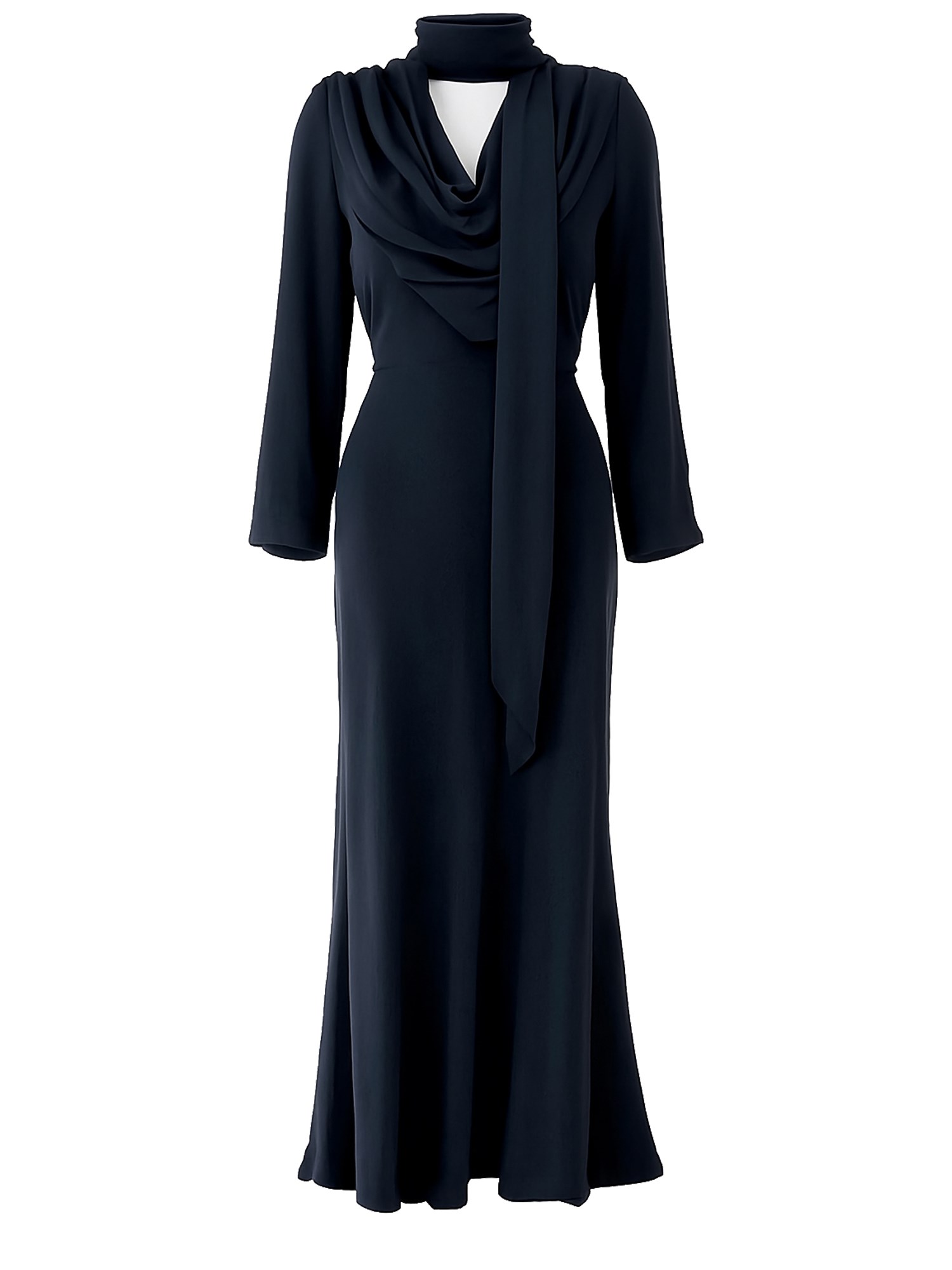 rotate birger christensen long draped dress