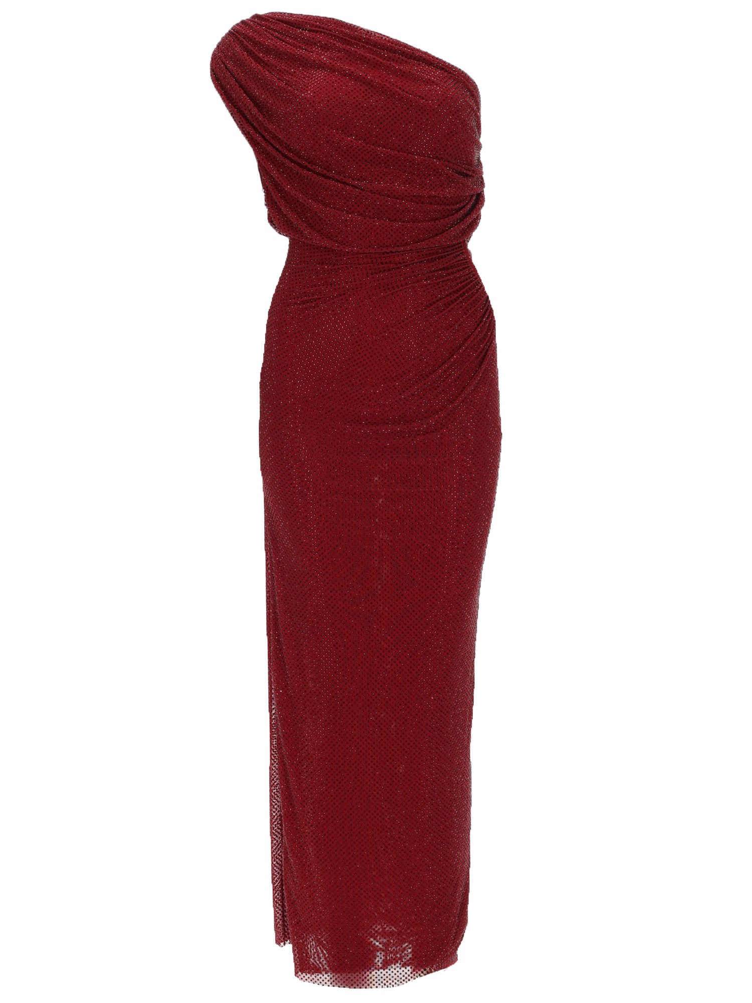 self-portrait midi dress with rhinestones