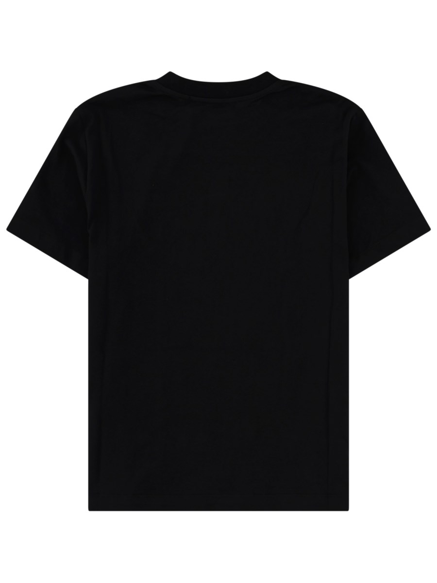 T-SHIRT CON LOGO RICAMATO IN PIZZO