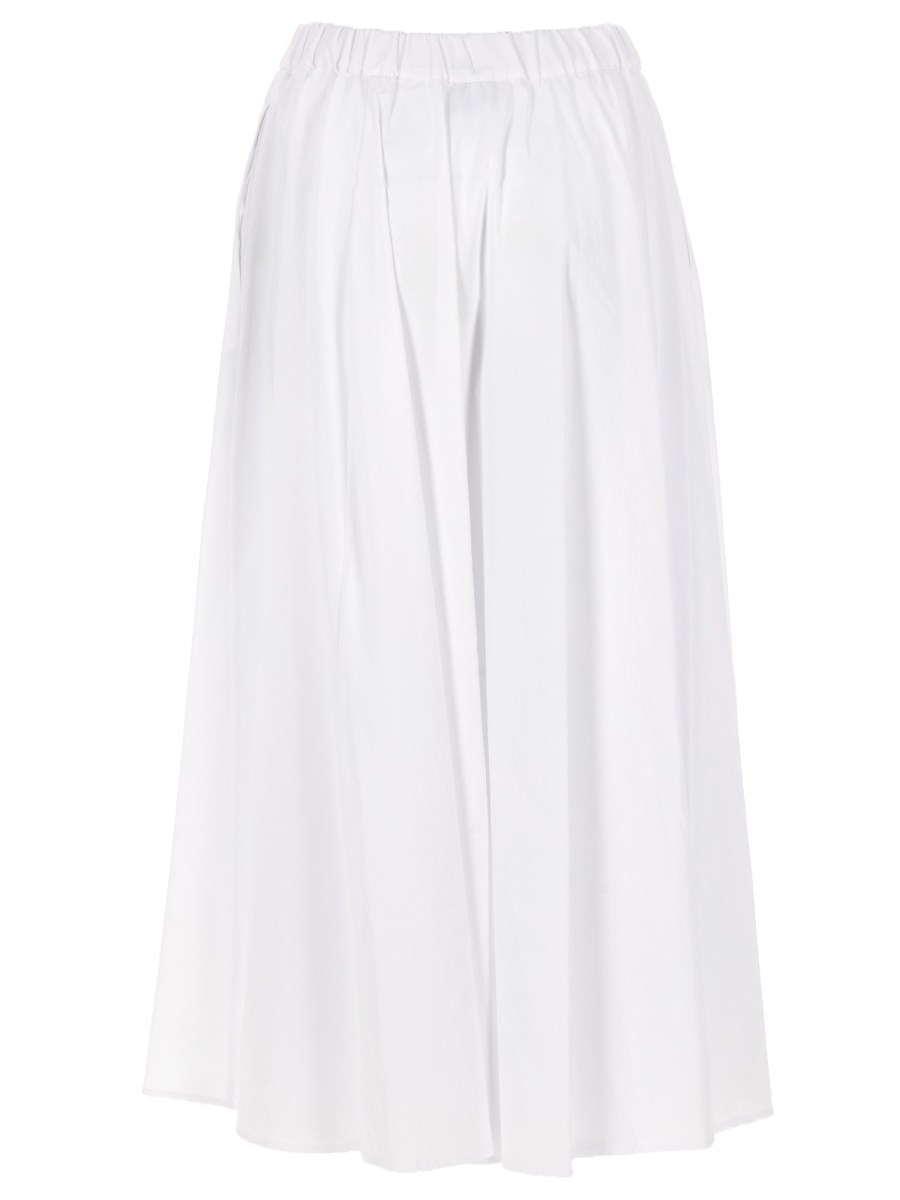GONNA IN POPELINE DI COTONE E NYLON STRETCH