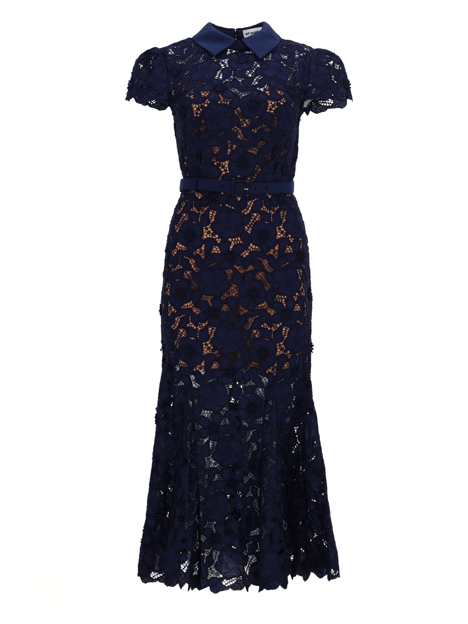 self-portrait lace midi dress