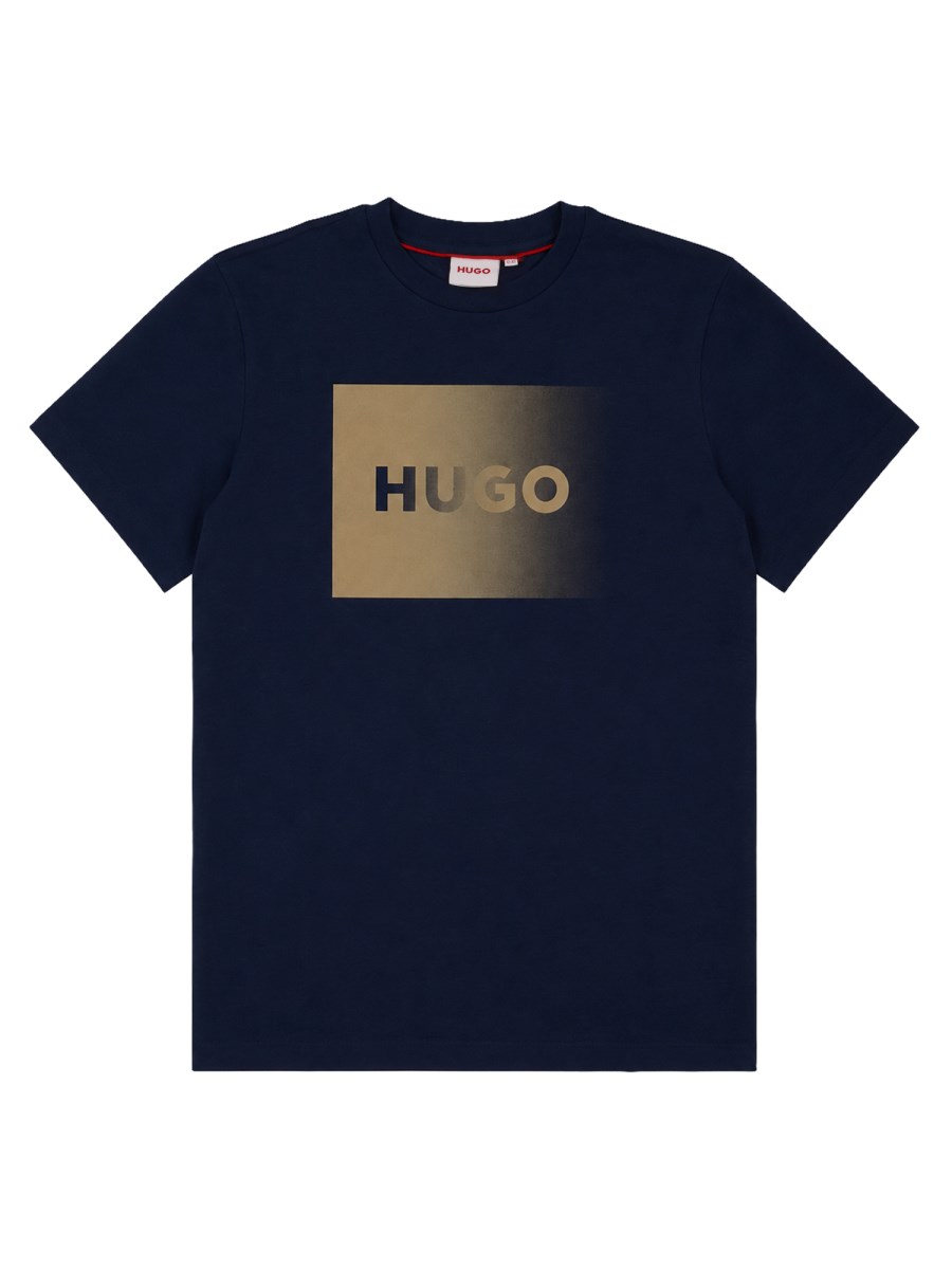 T-shirt con stampa logo sfumato