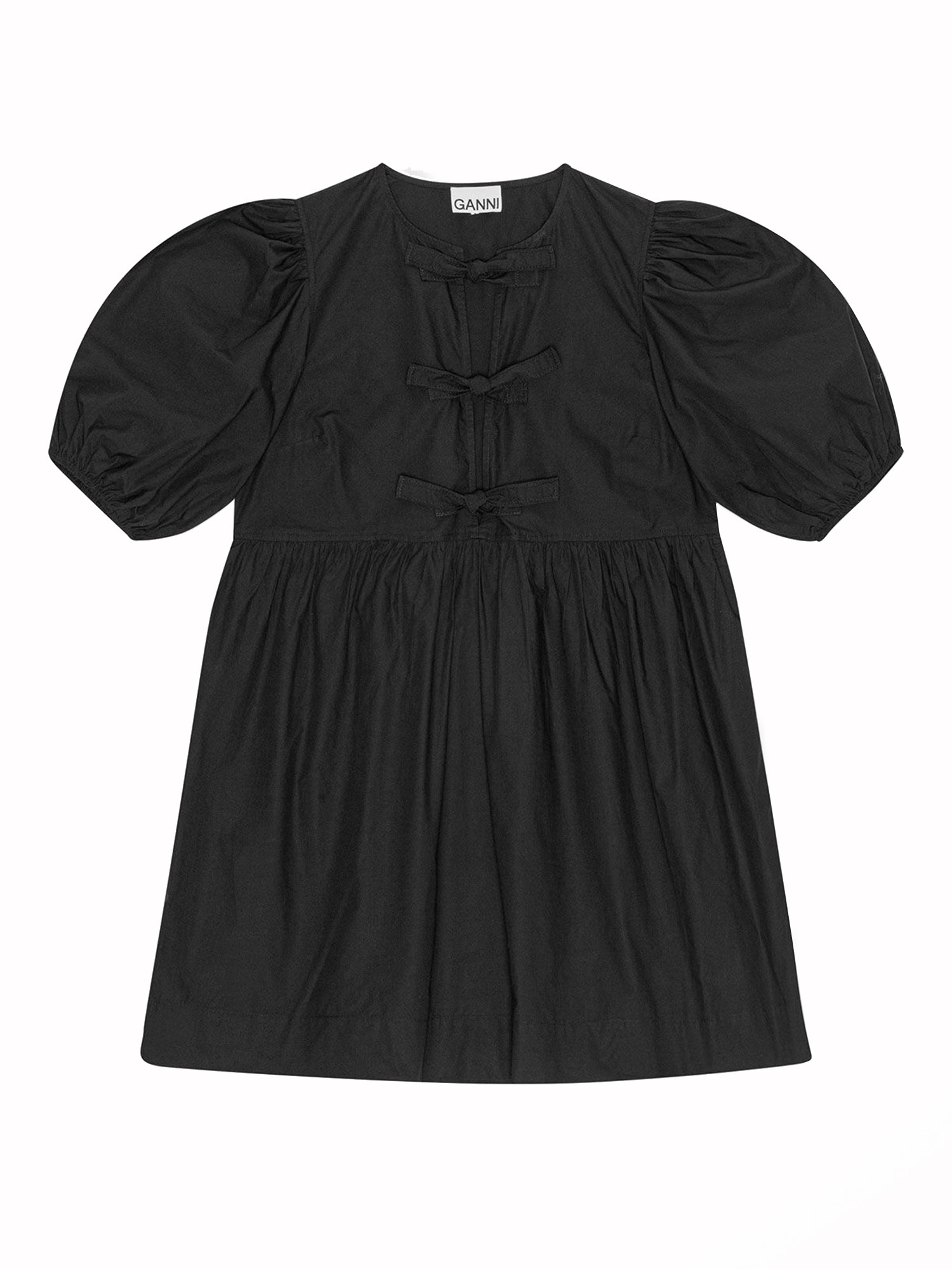 ganni short cotton dress