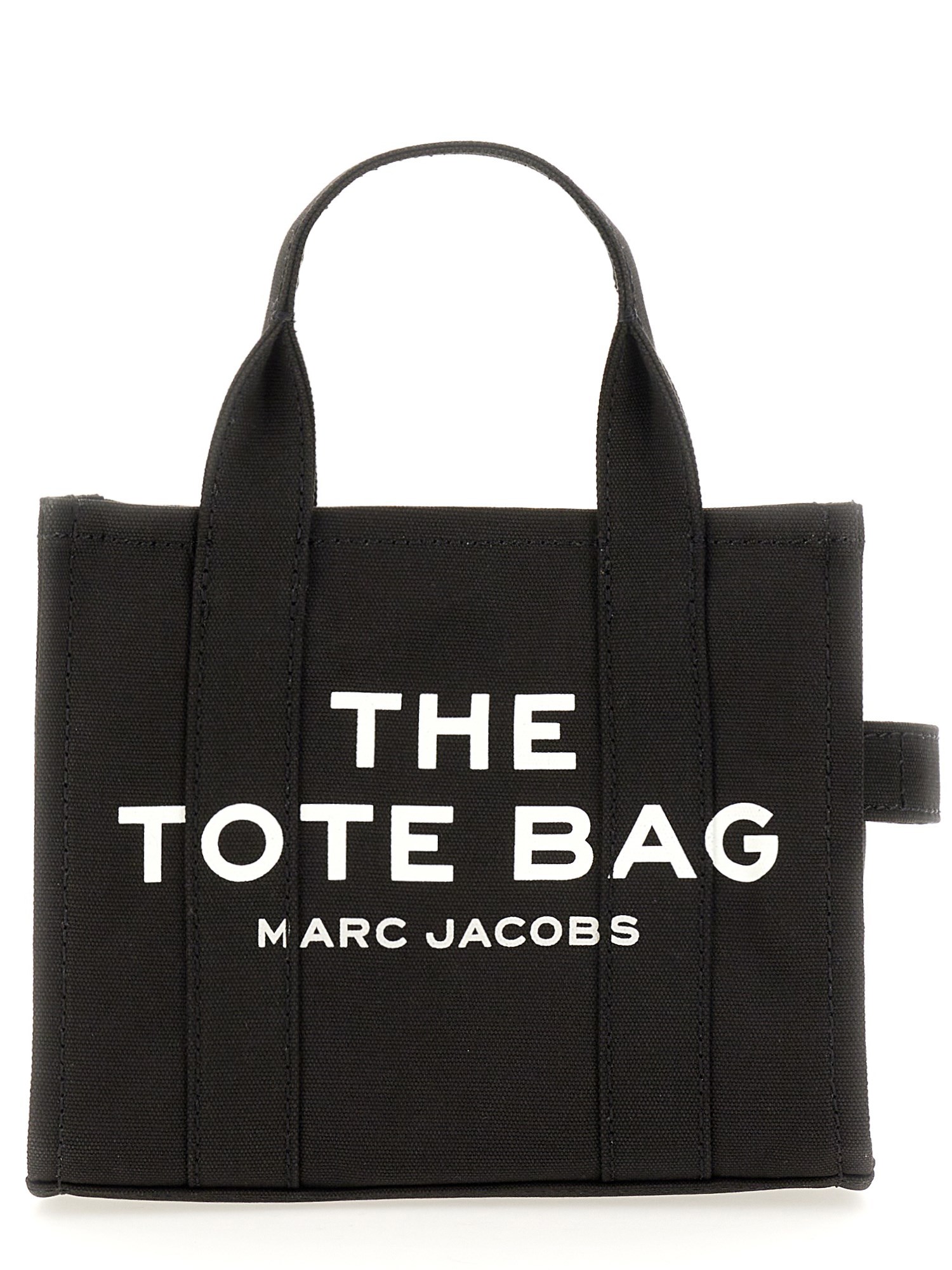 Marc Jacobs Compact Structured Tote Bag With Bold Lettering In Black