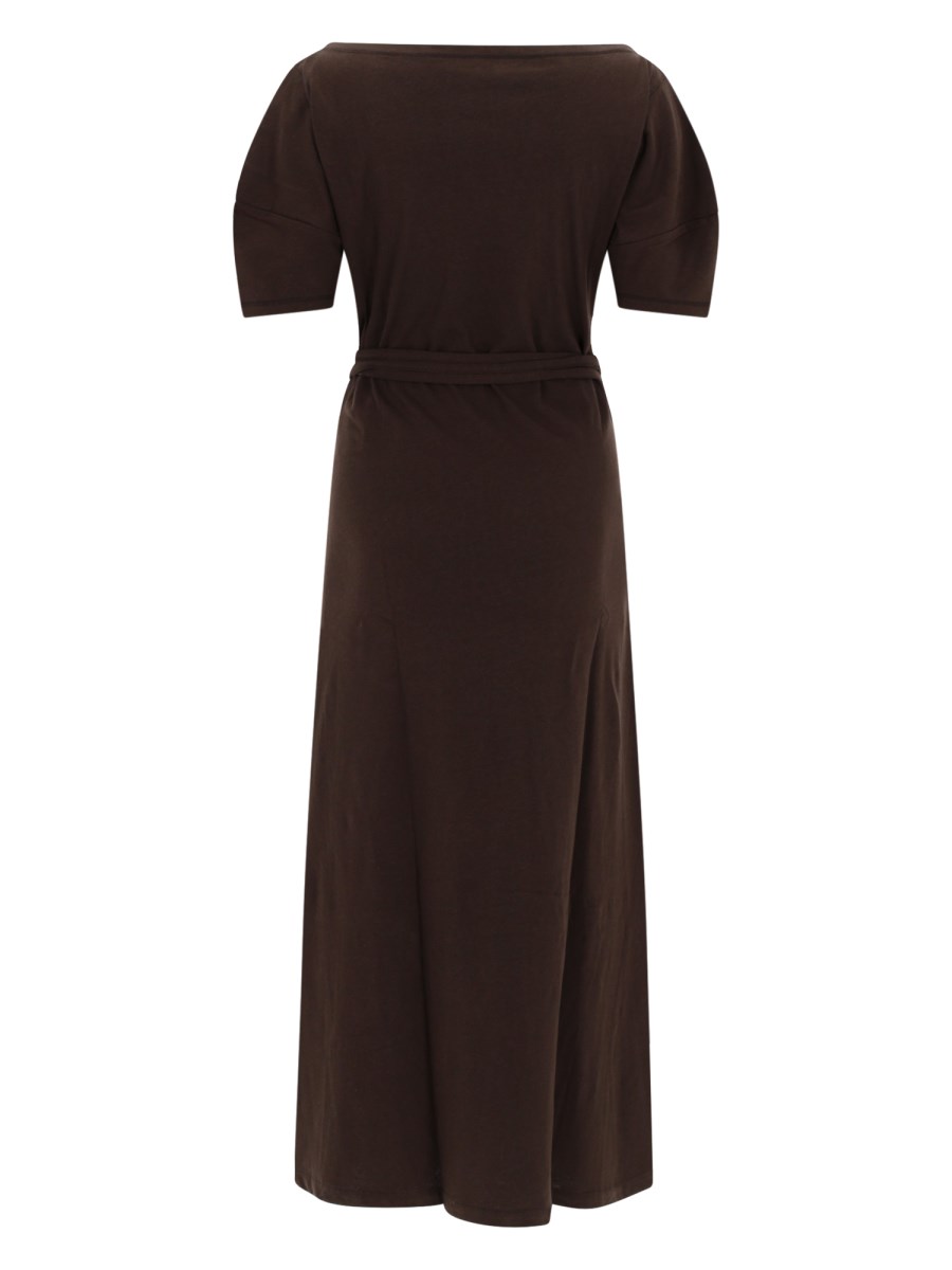 ABITO MIDI IN COTONE E LINO