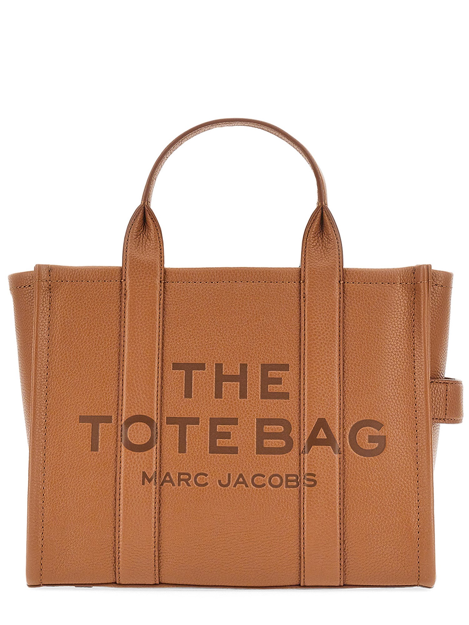 Marc Jacobs The Leather Medium Tote Bag In Brown