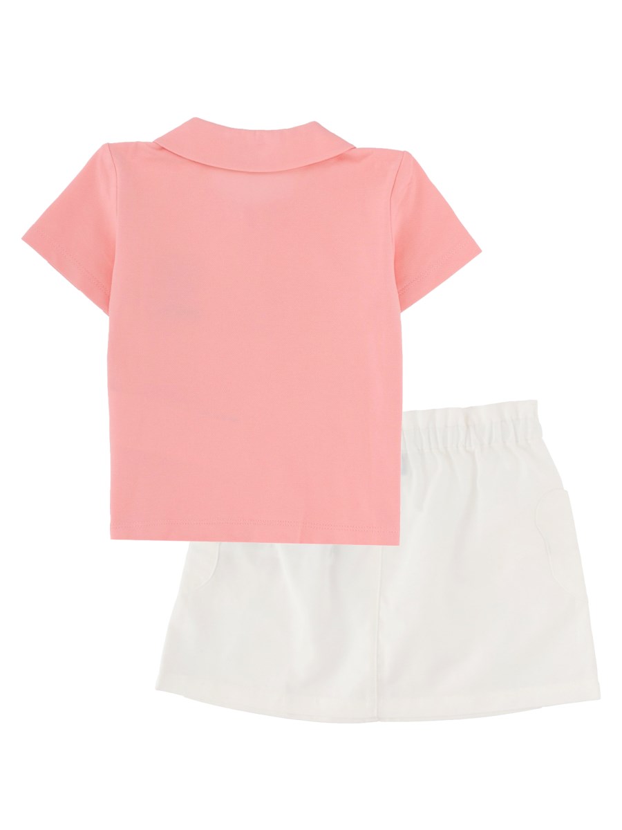Set polo e gonna con vita elasticizzata