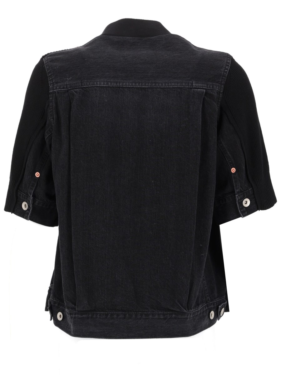 CARDIGAN IN DENIM E MAGLIA