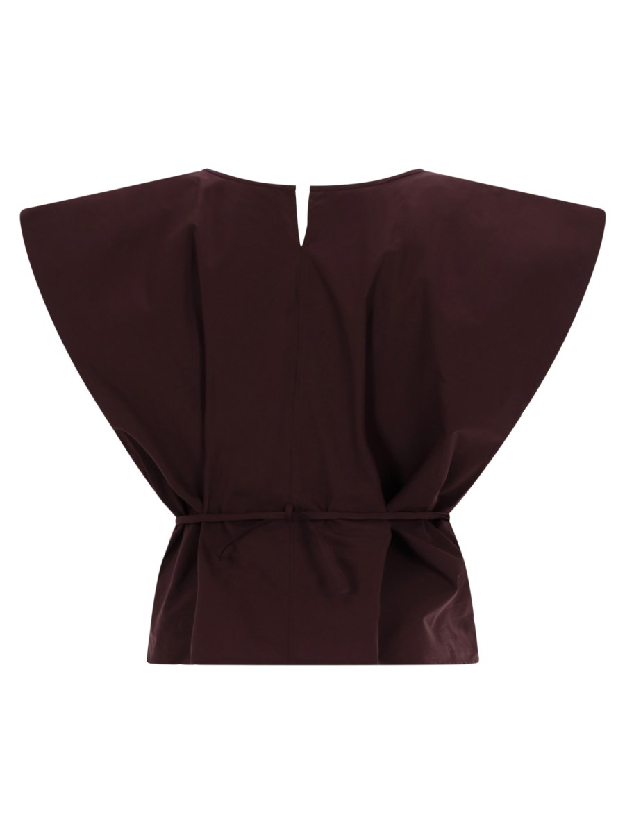 TOP SMANICATO CON CINTA