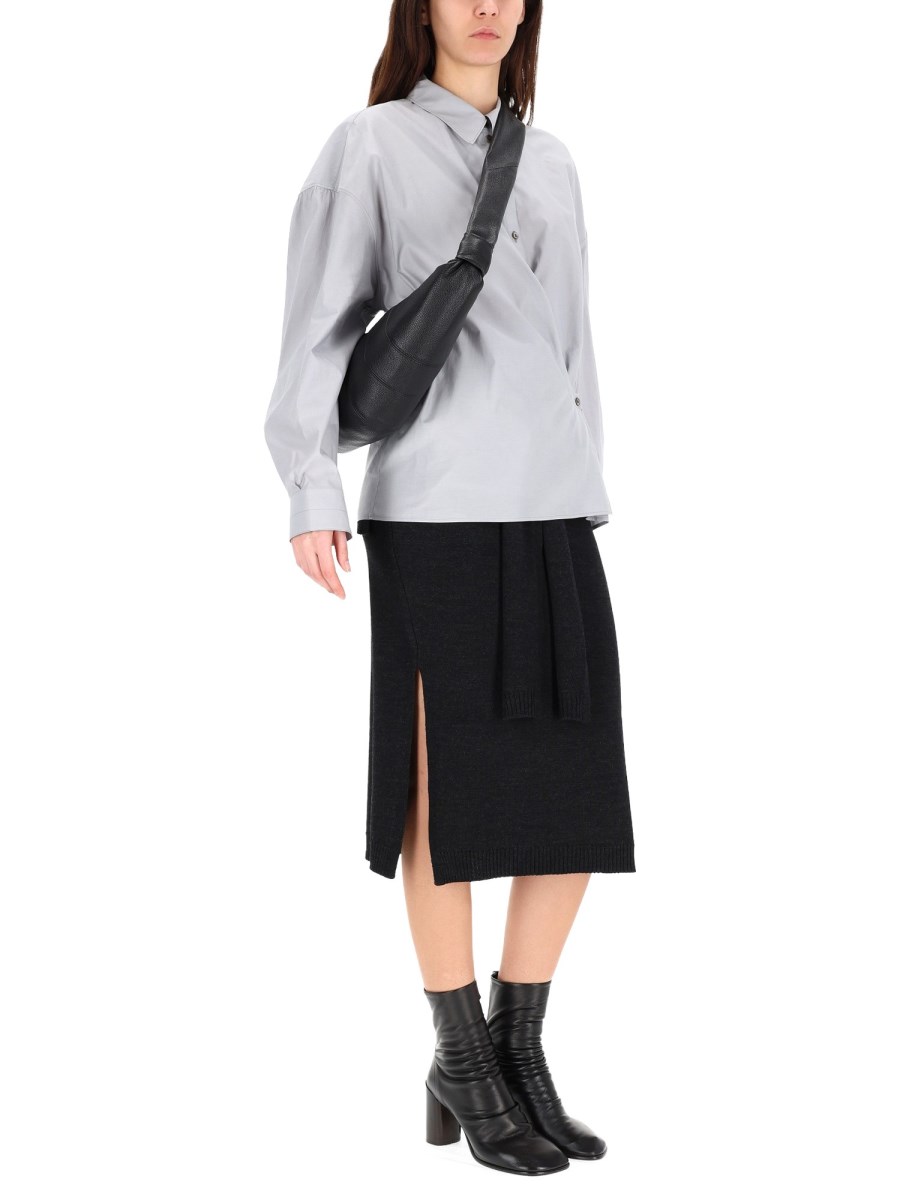 CAMICIA CON COLLO DRITTO RITORTO