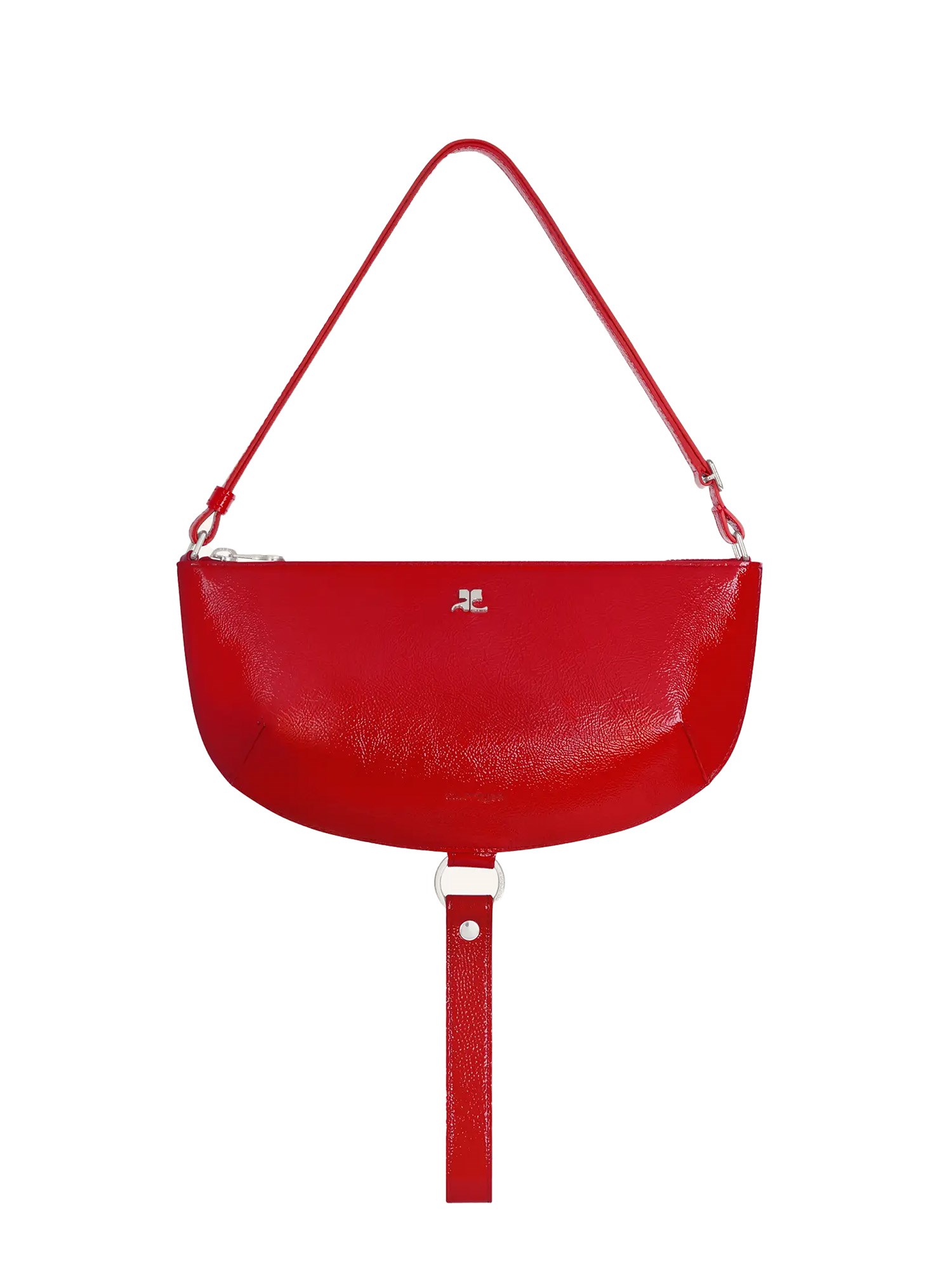 Courrèges Eclipse Naplack Clutch Bag Ruby In Red