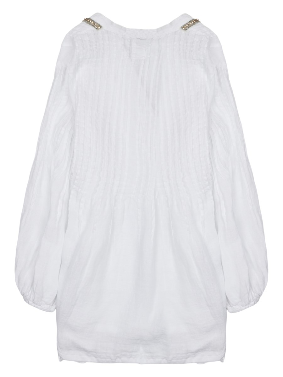 BLUSA IN LINO CON STRASS
