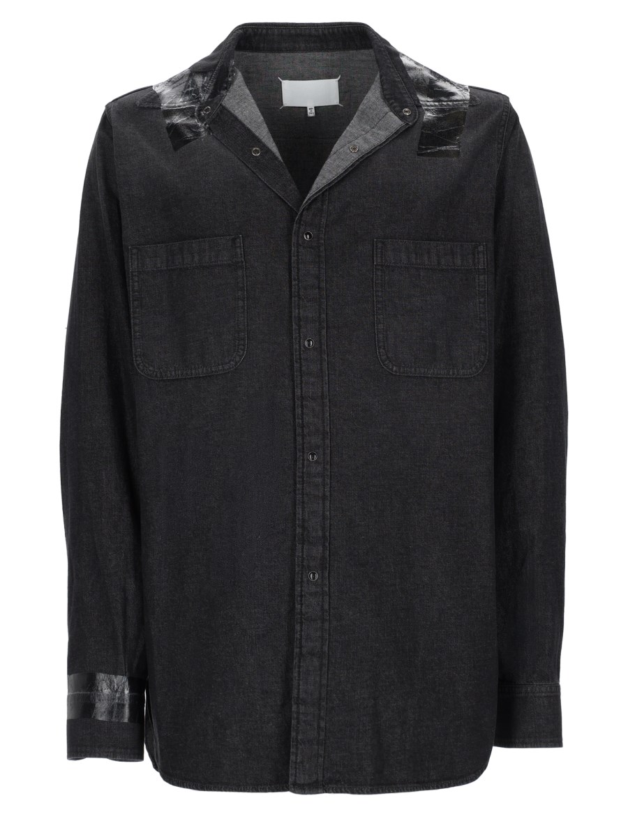CAMICIA IN DENIM TAPED