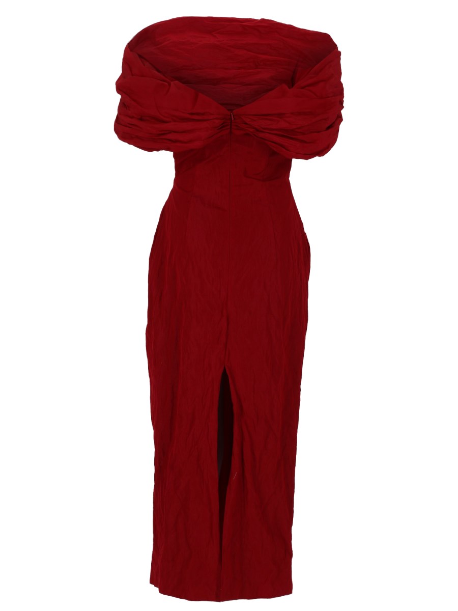 ABITO OFF-SHOULDER MIDI DRAPPEGGIATO