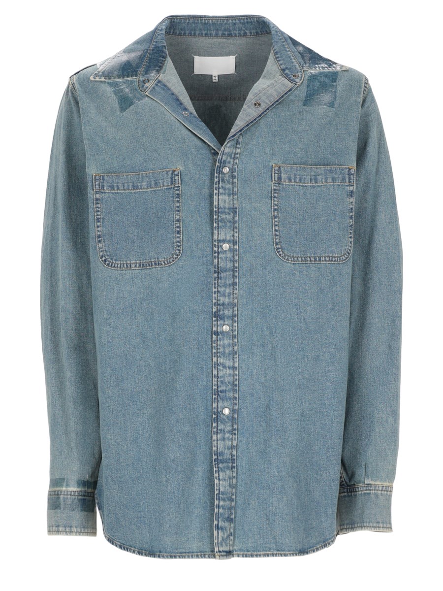 CAMICIA IN DENIM TAPED