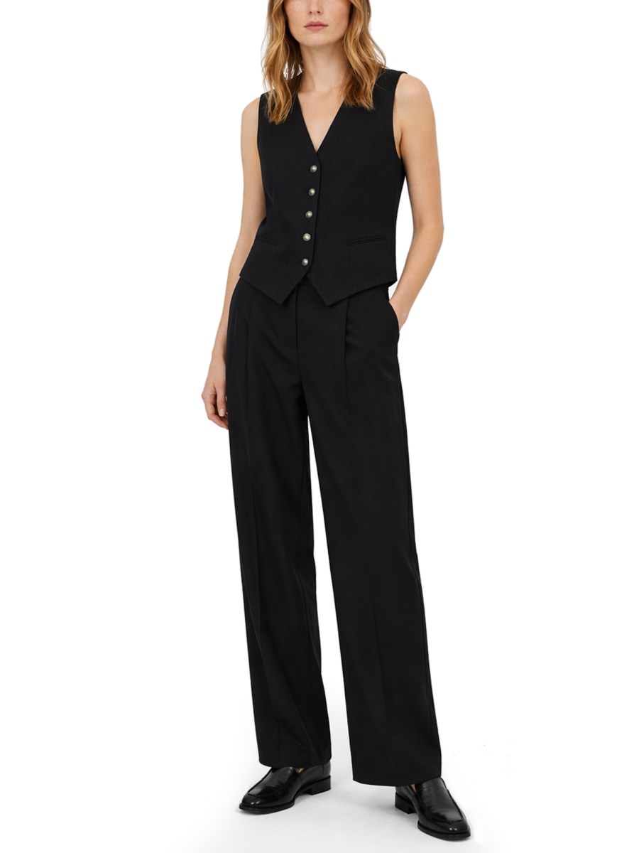 GILET IN LINO CON BOTTONI