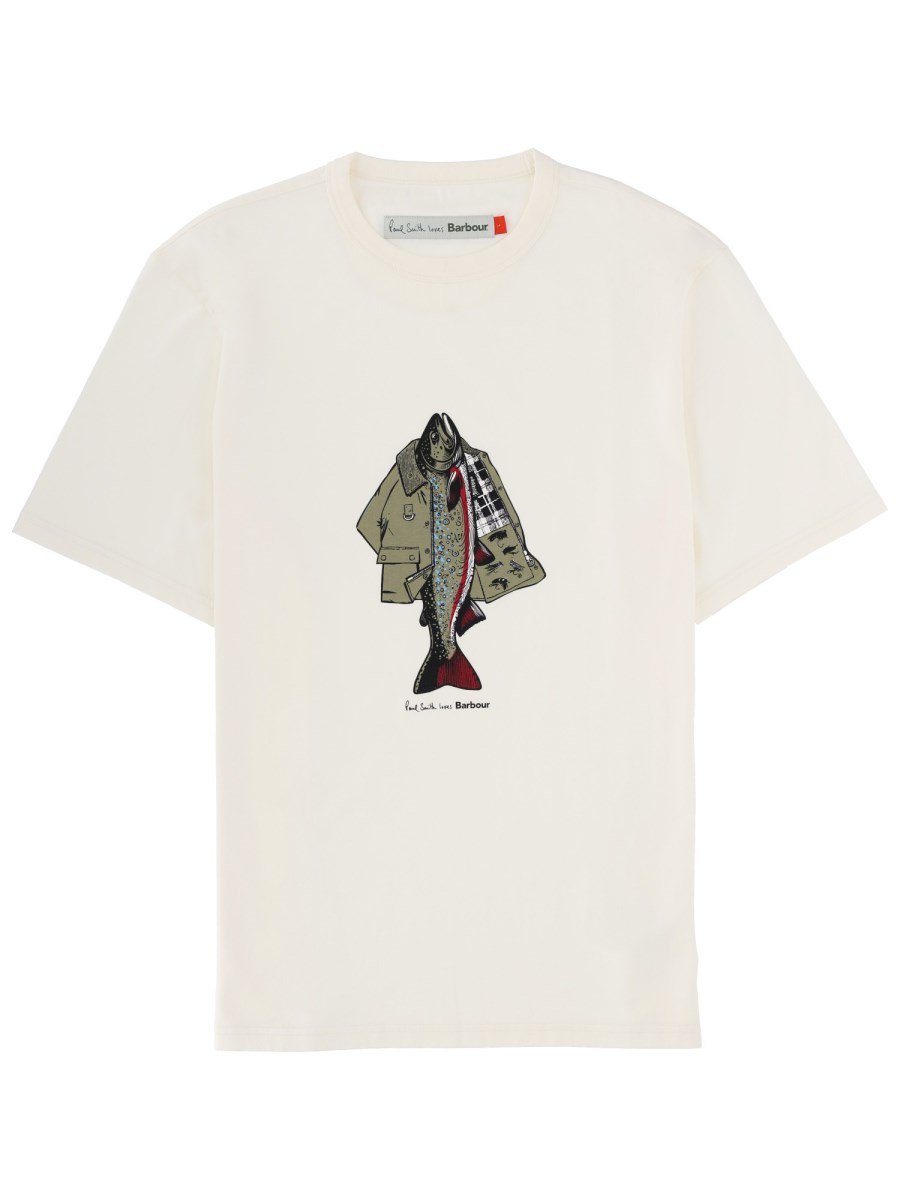 T-SHIRT IN COTONE PAUL SMITH X BARBOUR