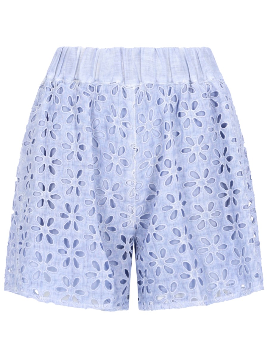 SHORTS CON MOTIVO TRAFORATO