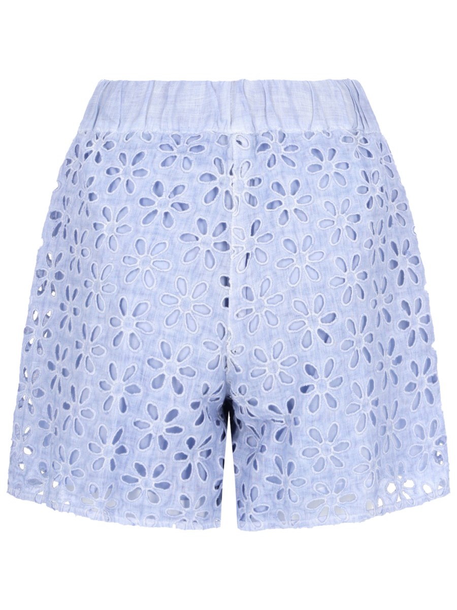 SHORTS CON MOTIVO TRAFORATO