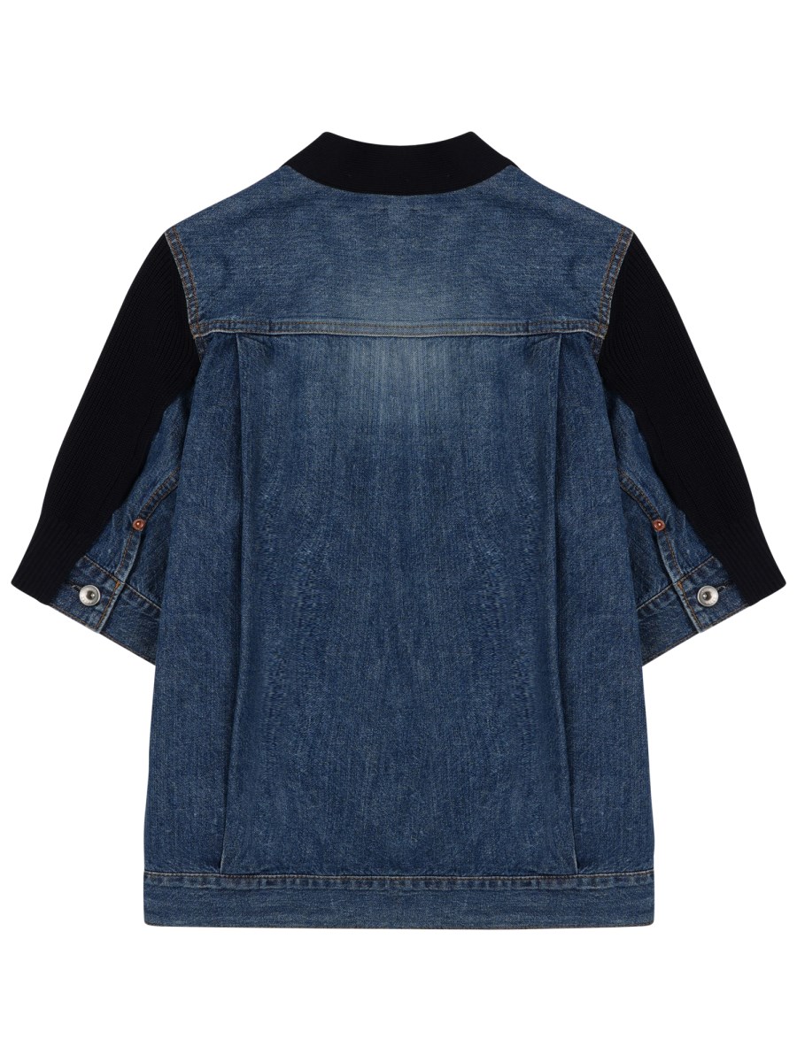 CARDIGAN IN DENIM E MAGLIA