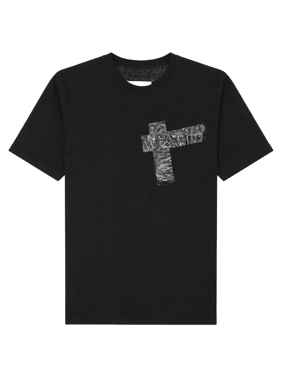 T-SHIRT IN JERSEY DI COTONE TAPED